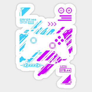 Futuristic Gamer Controller Theme Sticker